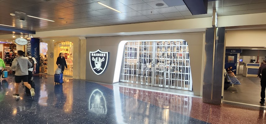 The Raider Image at Las Vegas Airport